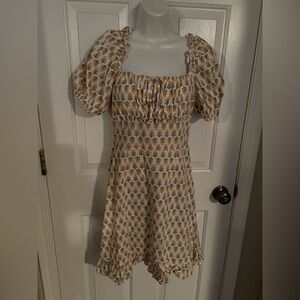 Dizzy Lizzy Yellow and White mini dress